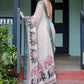 Rajwada Off White Cotton Linen Printed Saree For Women