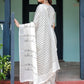 Rajwada White Cotton Linen Striped Saree For Women