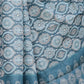 Rajwada Teal Blue Cotton Linen Printed Saree For Women