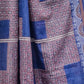Rajwada Dark Blue Cotton Linen Printed Saree For Women