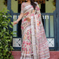 Rajwada Multicolor Cotton Linen Printed Saree For Women