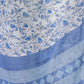 Rajwada Off White And Light Blue Cotton Linen Printed Saree For Women