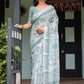 Rajwada Light Green Cotton Linen Printed Saree For Women