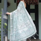 Rajwada Light Green Cotton Linen Printed Saree For Women