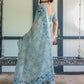 Rajwada Light Blue Cotton Linen Printed Saree For Women