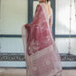 Rajwada Maroon Cotton Linen Printed Saree For Women