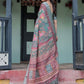 Rajwada Sage Green Cotton Linen Printed Saree For Women