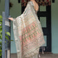 Rajwada Off White Cotton Linen Printed Saree For Women