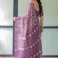 Rajwada Purple Cotton Linen Printed Saree For Women