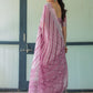 Rajwada Dusty Pink Cotton Linen Printed Saree For Women