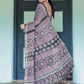 Rajwada Black And Wine Cotton Linen Printed Saree For Women