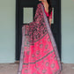 Rajwada Black And Pink Cotton Linen Printed Saree For Women