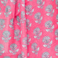 Rajwada Peach Pink Cotton Linen Printed Saree For Women