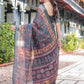 Rajwada Dark Grey Cotton Linen Printed Saree For Women