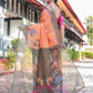 Rajwada Orange Cotton Blend Printed Saree For Women