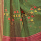 Rajwada Olive Green Cotton Linen Printed Saree For Women