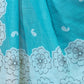 Rajwada Sky Blue Cotton Linen Printed Saree For Women