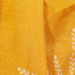 Rajwada Mustard Yellow Cotton Blend Printed Saree For Women