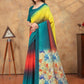 Rajwada Multicolor Cotton Blend Checked Saree For Women