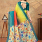 Rajwada Multicolor Cotton Blend Checked Saree For Women