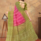 Rajwada Pink Cotton Blend Printed Saree For Women