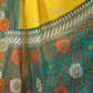 Rajwada Yellow Cotton Blend Printed Saree For Women