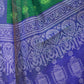 Rajwada Dark Green And Blue Cotton Blend Printed Saree For Women