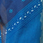 Rajwada Navy Blue Cotton Blend Printed Saree For Women