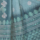 Rajwada Teal Green Cotton Blend Printed Saree For Women
