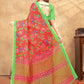 Rajwada Red Cotton Blend Printed Saree For Women
