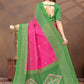 Rajwada Pink Cotton Blend Printed Saree For Women