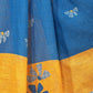 Rajwada Blue Cotton Blend Printed Saree For Women