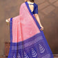 Rajwada Light Pink Cotton Blend Printed Saree For Women