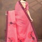 Rajwada Light Pink Cotton Blend Printed Saree For Women