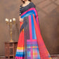 Rajwada Multicolor Cotton Blend Printed Saree For Women