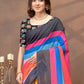 Rajwada Multicolor Cotton Blend Printed Saree For Women