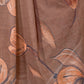 Rajwada Light Brown Cotton Blend Printed Saree For Women