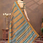 Rajwada Mustard Yellow Cotton Blend Printed Saree For Women