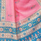 Rajwada Light Pink Cotton Blend Printed Saree For Women