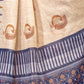 Rajwada Beige Cotton Blend Printed Saree For Women