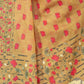 Rajwada Beige Cotton Blend Printed Saree For Women