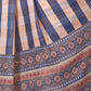 Rajwada Blue And Peach Cotton Blend Printed Saree For Women