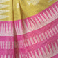 Rajwada Mustard Yellow Cotton Blend Printed Saree For Women