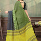 Rajwada Dark Green Cotton Blend Printed Saree For Women