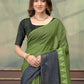 Rajwada Dark Green Cotton Blend Printed Saree For Women