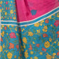 Rajwada Pink And Sky Blue Cotton Blend Printed Saree For Women