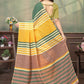 Rajwada Yellow And Green Cotton Blend Printed Saree For Women