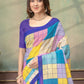 Rajwada Multicolor Cotton Blend Printed Saree For Women