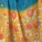 Rajwada Teal Blue Cotton Blend Printed Saree For Women