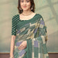 Rajwada Sage Green Cotton Blend Printed Saree For Women